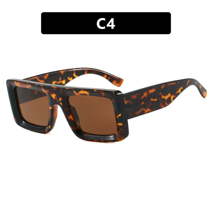 Damen modische quadratische Sonnenbrille mit robustem Rahmen und schützenden Gläsern Karnz