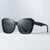 Damen oversized quadratische Sonnenbrille mit anspruchsvollem Rahmen Karnz