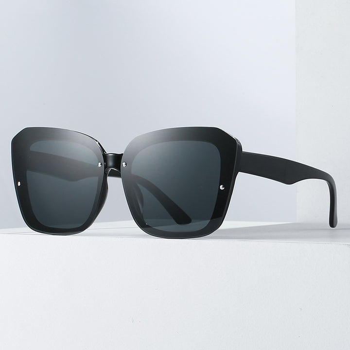 Damen oversized quadratische Sonnenbrille mit anspruchsvollem Rahmen Karnz