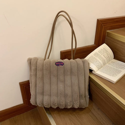 Plüsch-texturiertes Tote Bag