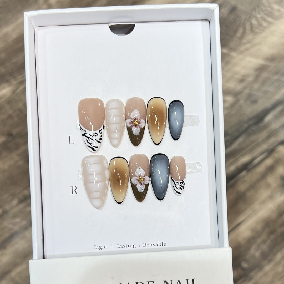 Wiederverwendbares Press-On Nagelset Karnz