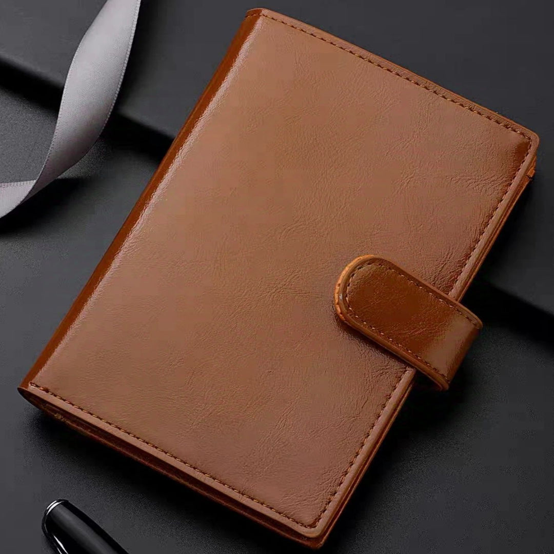 Elegante strukturierte Leder Planer Brieftasche Karnz