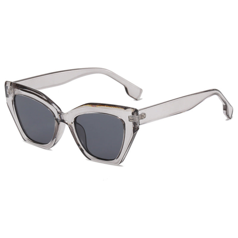 Damen asymmetrische Oversized-Sonnenbrille mit trendigem Rahmen Karnz