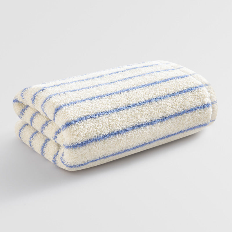 Damen Elegantes Frottee Badetuch mit Streifenmuster Karnz