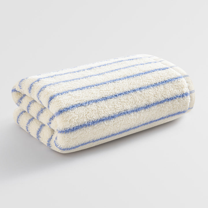 Damen Elegantes Frottee Badetuch mit Streifenmuster Karnz