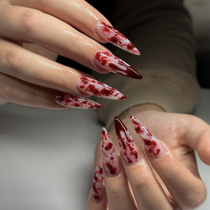 Gothic Blutstropfen Stiletto Nagelkunstverlängerungen Karnz