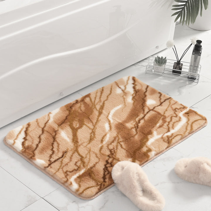 Plüsch Marmor Design Badmatte Karnz