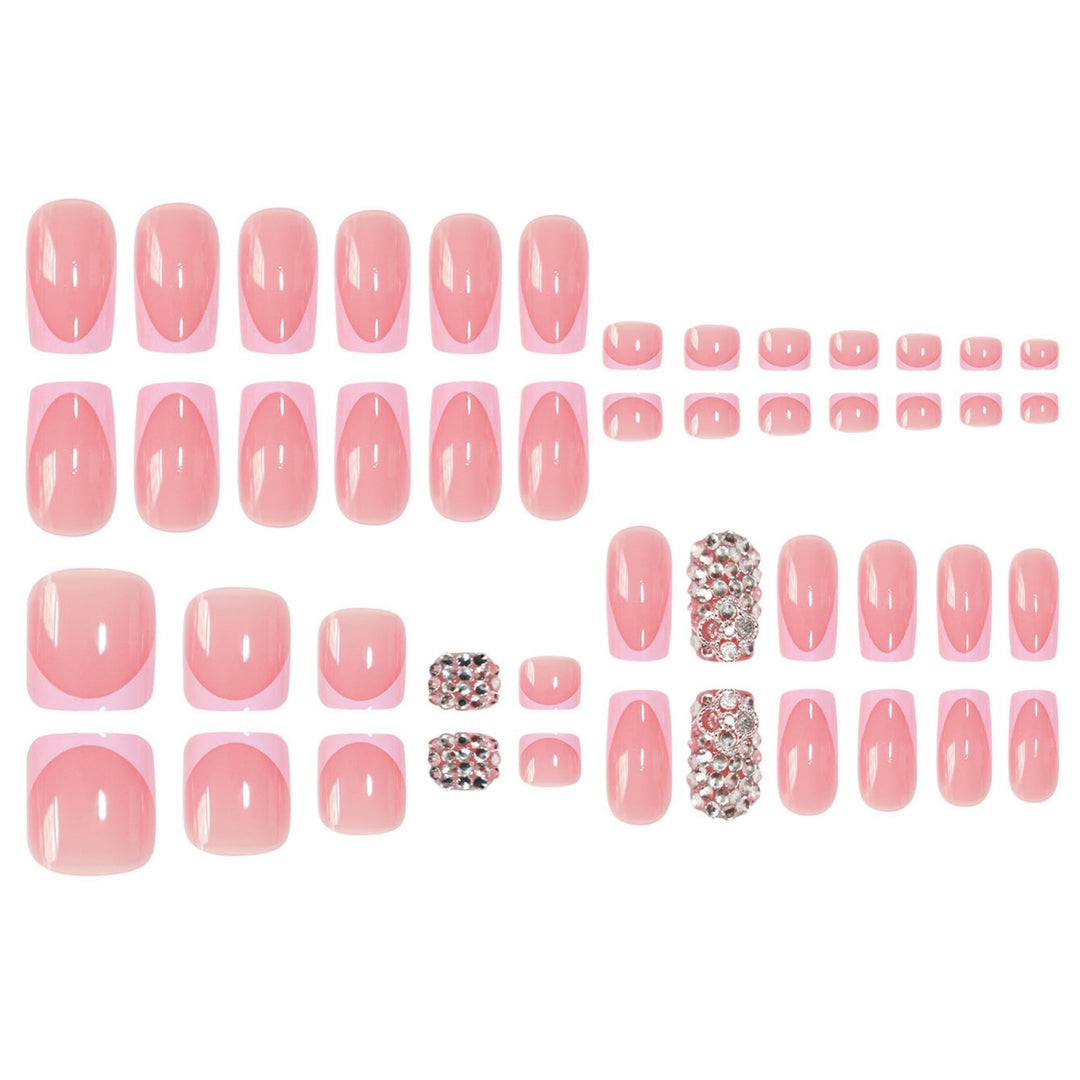 Glamouröser French Tip Press-On Nail Set Karnz