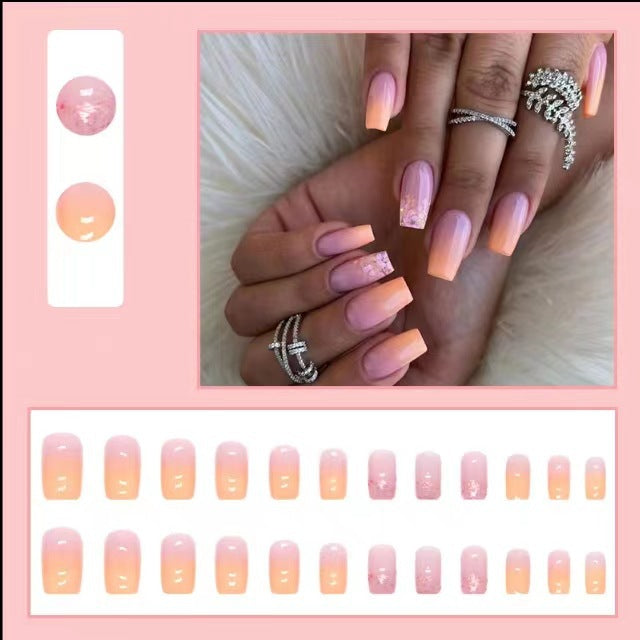Elegante Ombre Press-on-Nagelerweiterungen Karnz