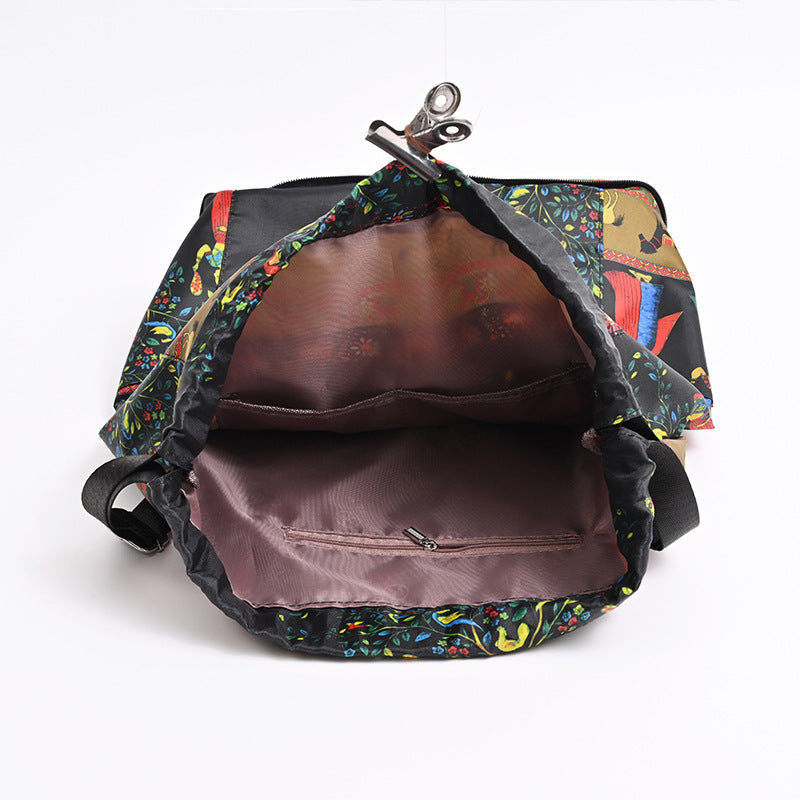 Zugkordel Blumendruck Rucksack Karnz