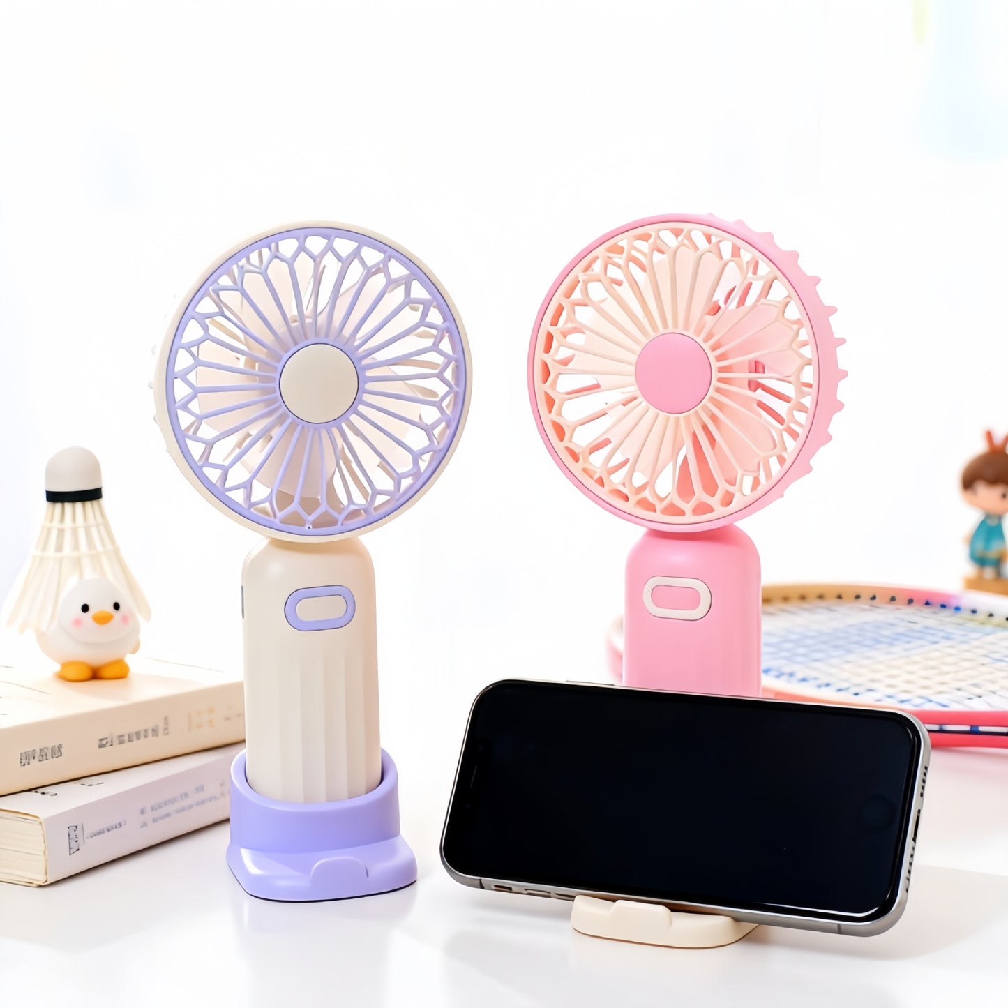 Damen Tragbarer Mini-Ventilator mit integriertem Ständer Karnz