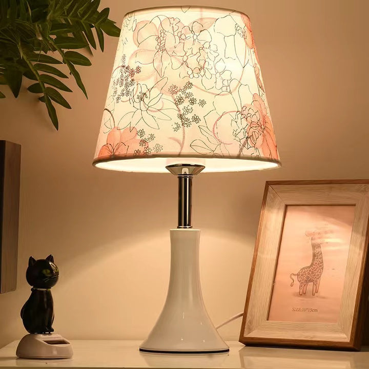 Künstlerische florale Tischlampe