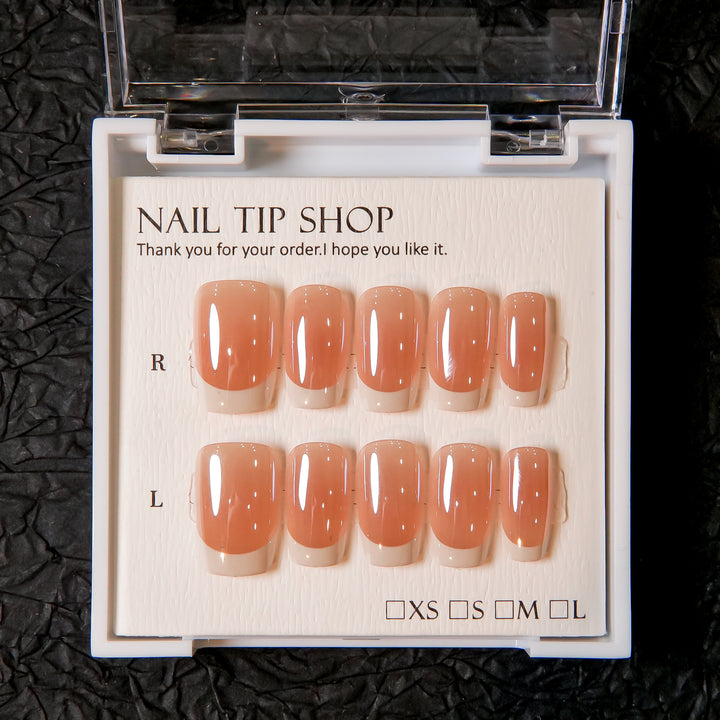 Natürliche Glänzende Press-On Nagelspitzen