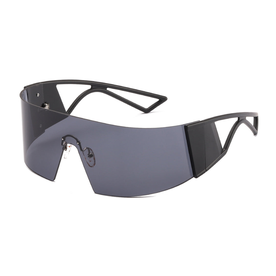 Damen sportliche Sonnenbrille im futuristischen Design Karnz