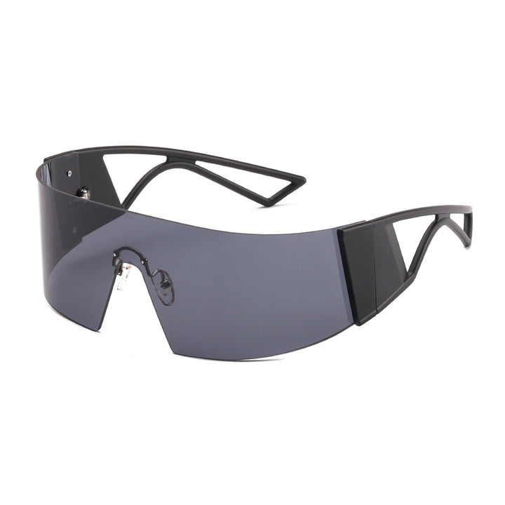 Damen sportliche Sonnenbrille im futuristischen Design Karnz