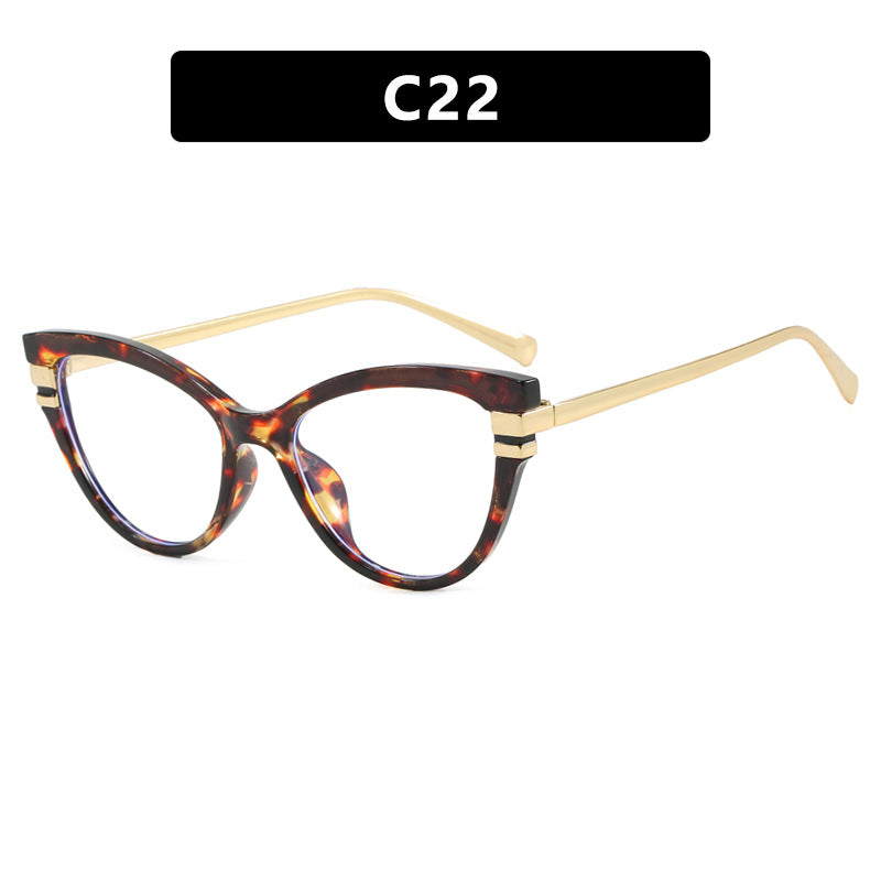 Damen Cat-Eye Sonnenbrille mit elegantem Kunststoffrahmen und goldenen Akzenten Karnz