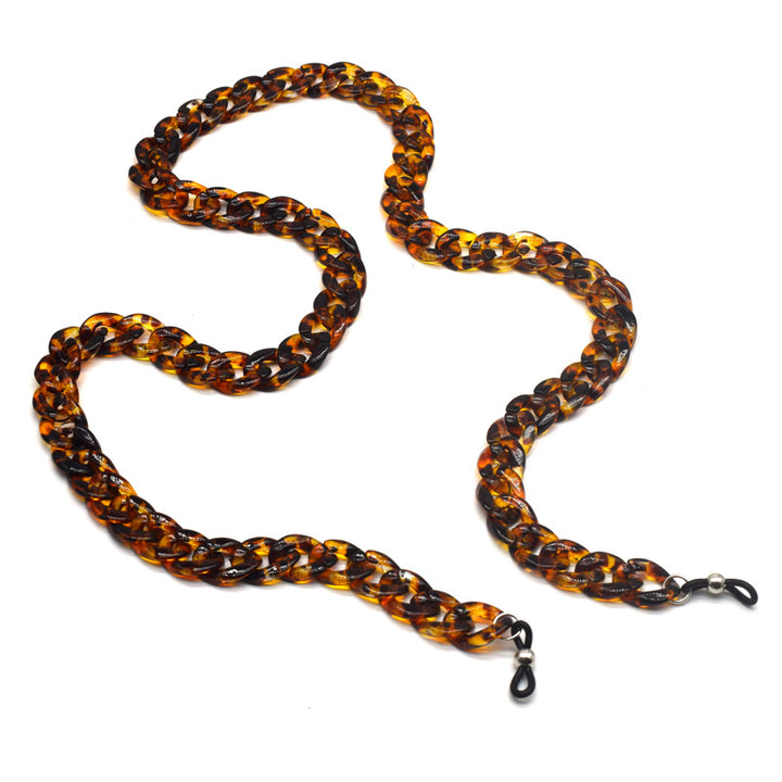Stilvolle Schildpatt Brille Kette Karnz