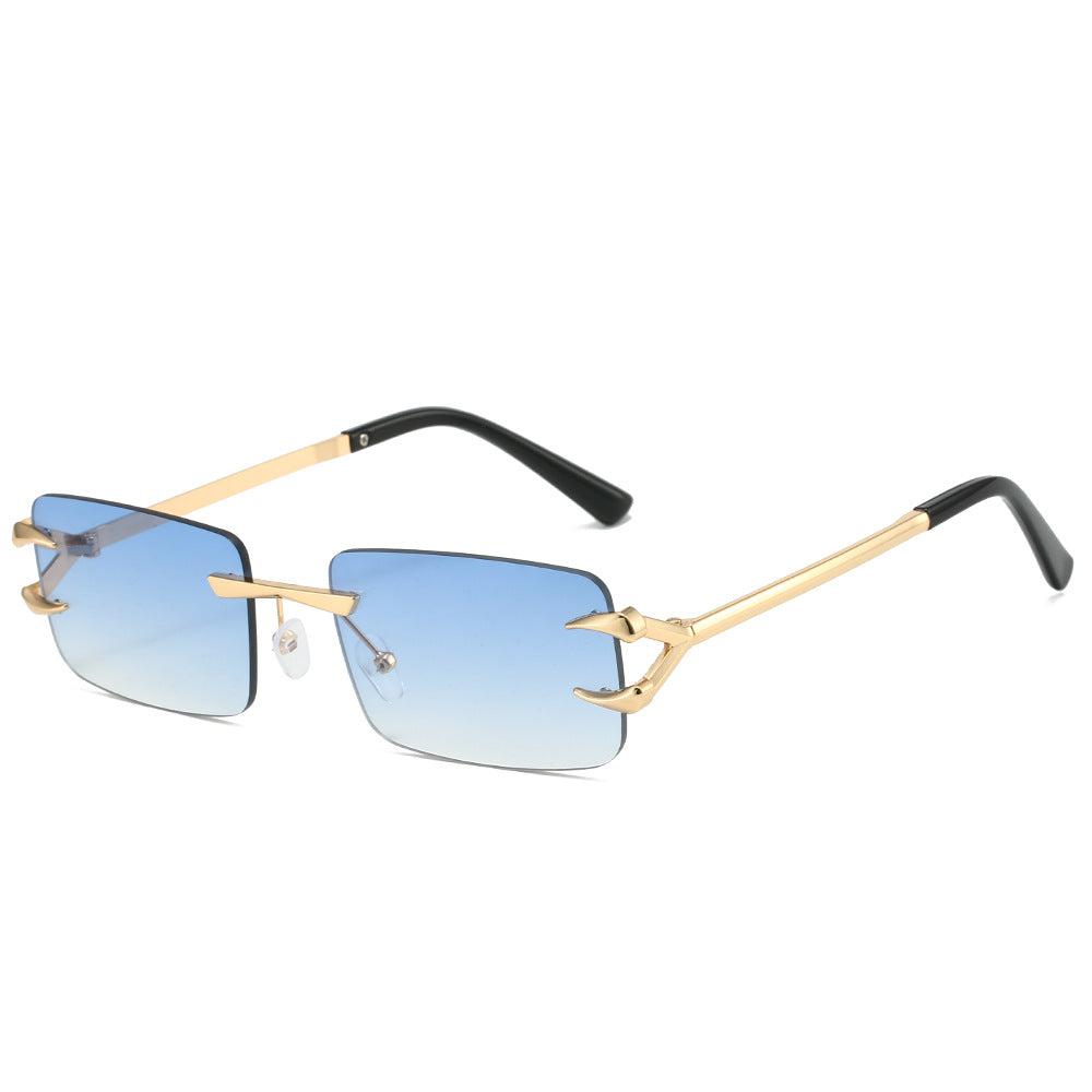 Damen futuristische Sonnenbrille mit innovativem Gestell und witterungsbeständigen Gläsern Karnz