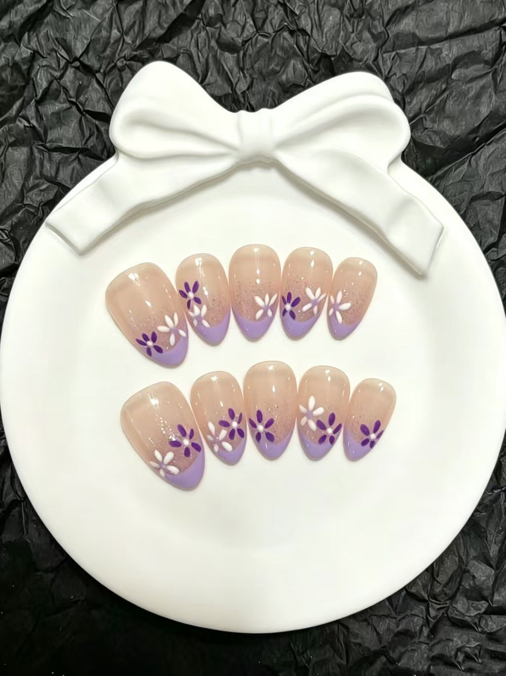Floral Dekorative Press-On Nagelkunst Set