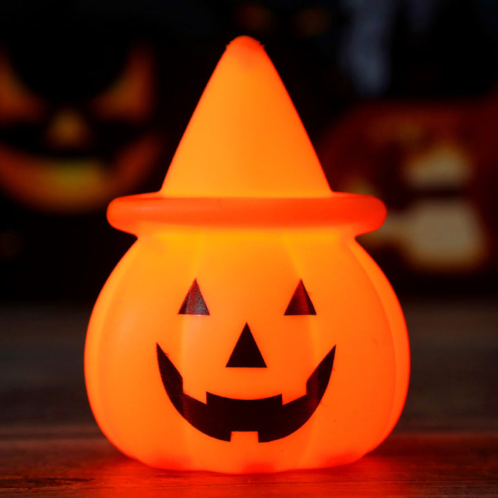 Halloween LED Kürbis-Stimmungslicht mit Hexenhut