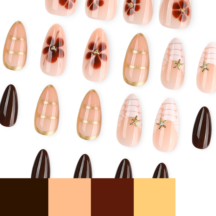 Kunstvolle Nagelkunst mit glamourösen Akzenten und eleganten Verzierungen Karnz