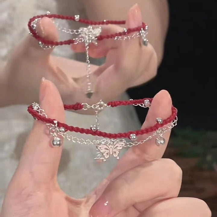 Schmetterlingsanhänger Makramee-Armband Karnz