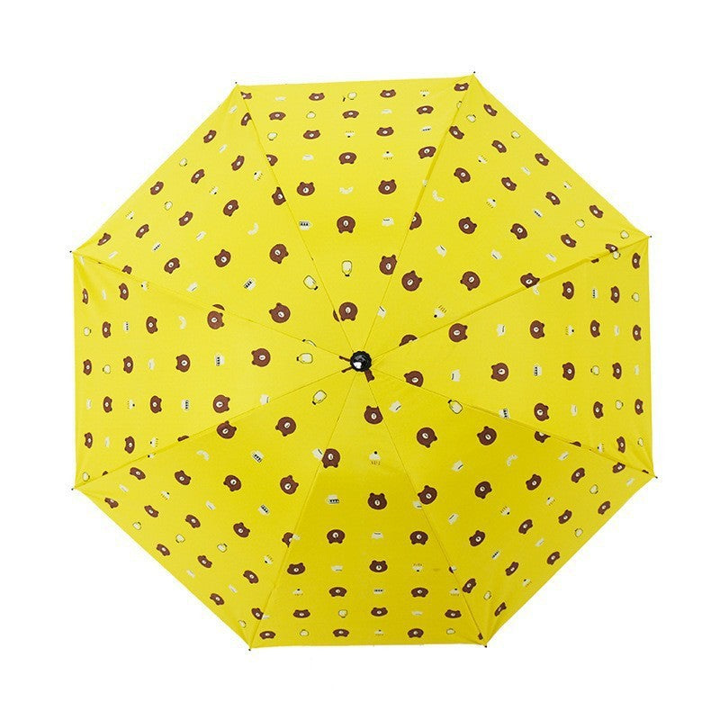 Damen kreativer Falt-Regenschirm mit tierischem Motiv Karnz