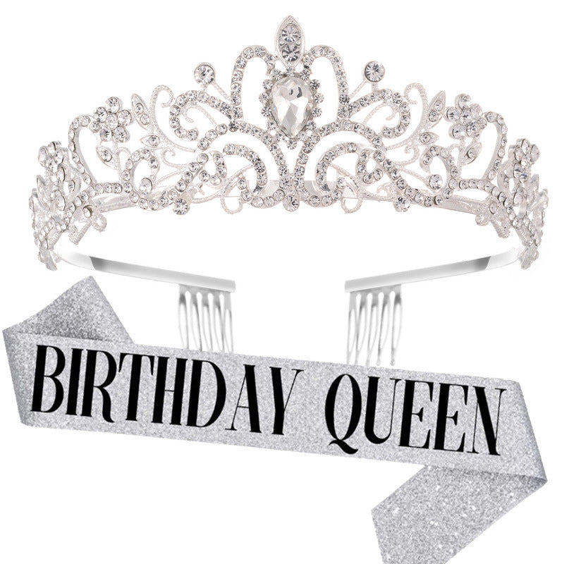 Damen Festliche Tiara mit schimmernden Strasssteinen Karnz