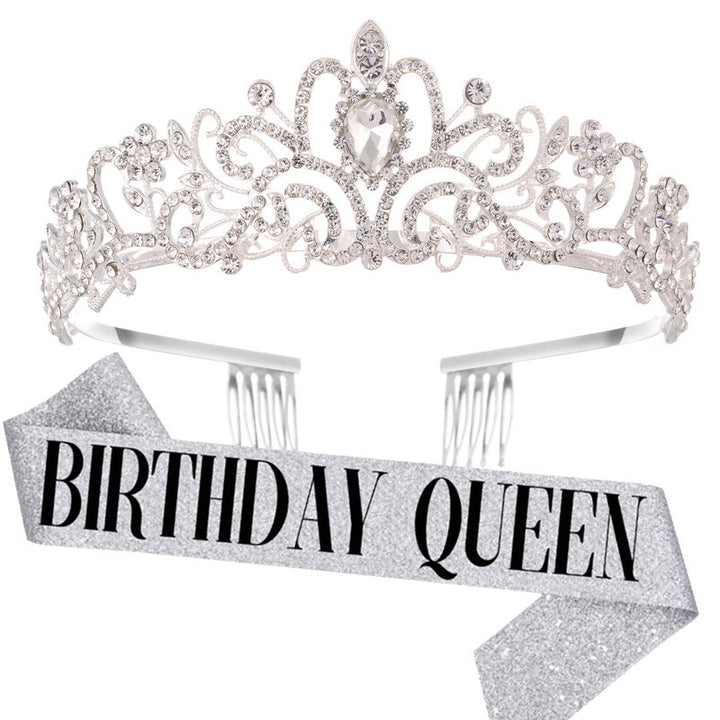 Damen Festliche Tiara mit schimmernden Strasssteinen Karnz