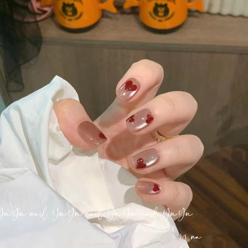 Herz-Muster Druck-Nagelkunst Set Karnz