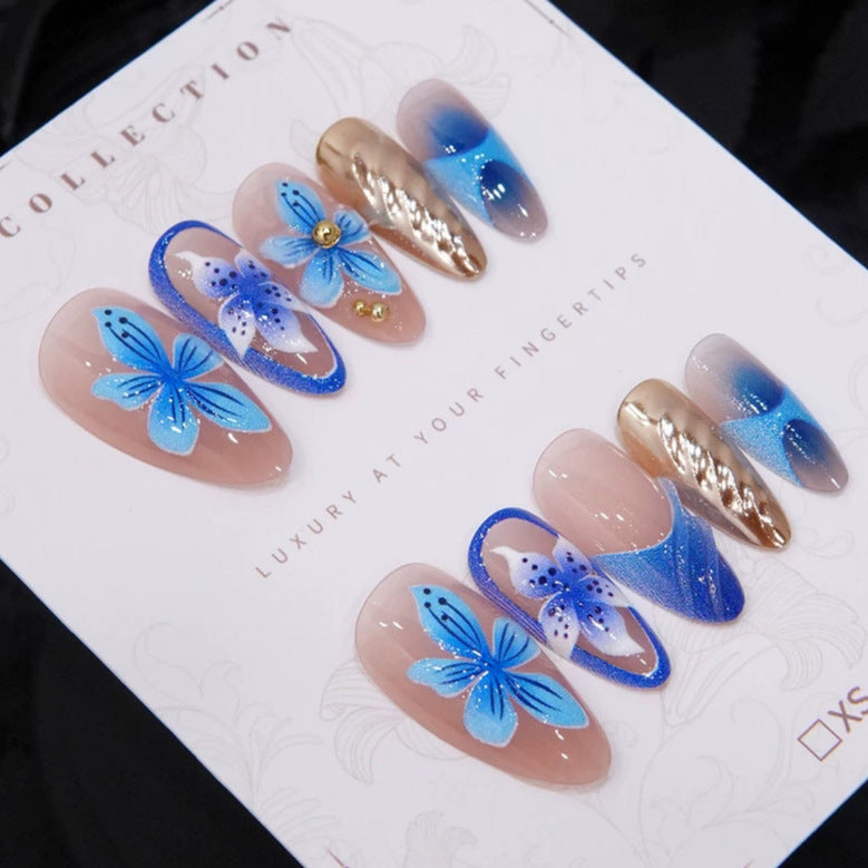 Künstlerisches Floral Press-On Nail Set