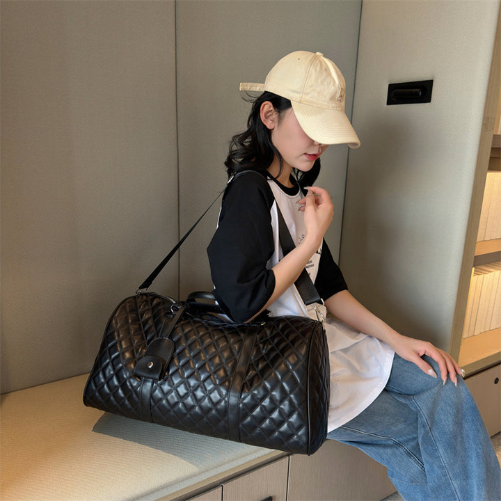 Gepolstertes Leder Reise Duffle Bag
