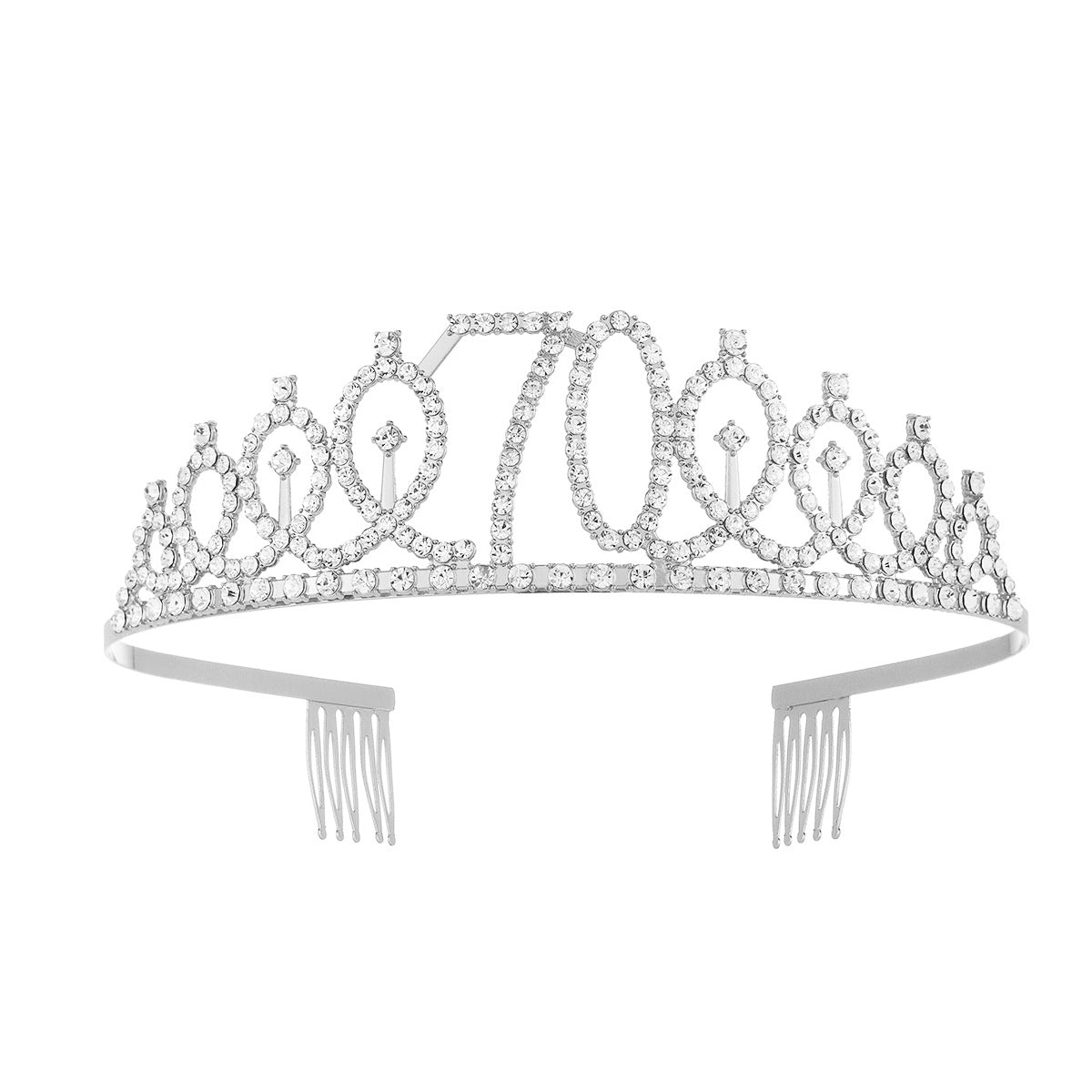 Damen Kristallverzierte Tiara mit elegantem Design Karnz