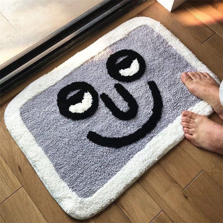 Plush Cartoon Tiger Absorbent Bath & Entry Rug with Non-Slip Backing