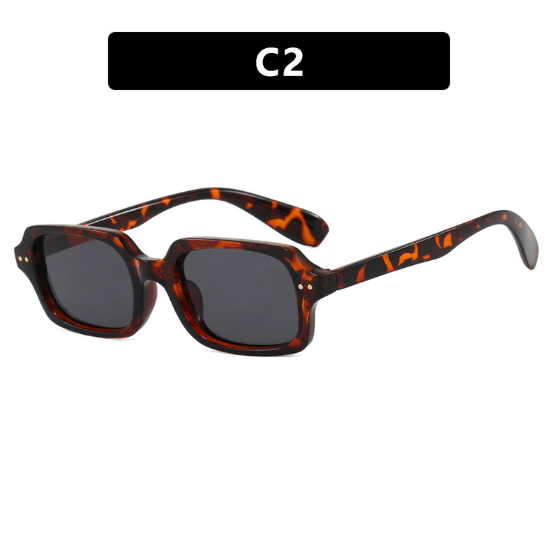 Damen stilvolle quadratische Sonnenbrille mit markanten Akzenten Karnz