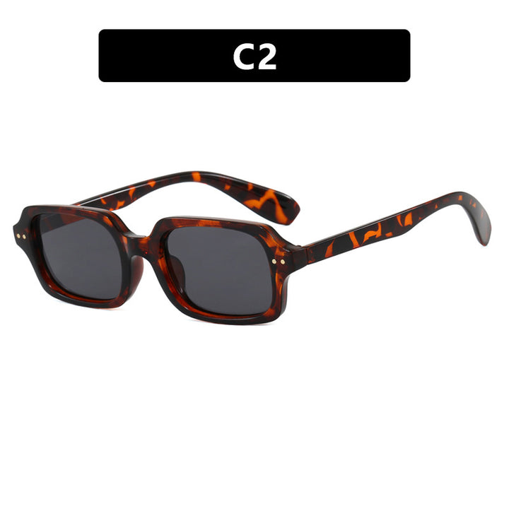 Damen stilvolle quadratische Sonnenbrille mit markanten Akzenten Karnz