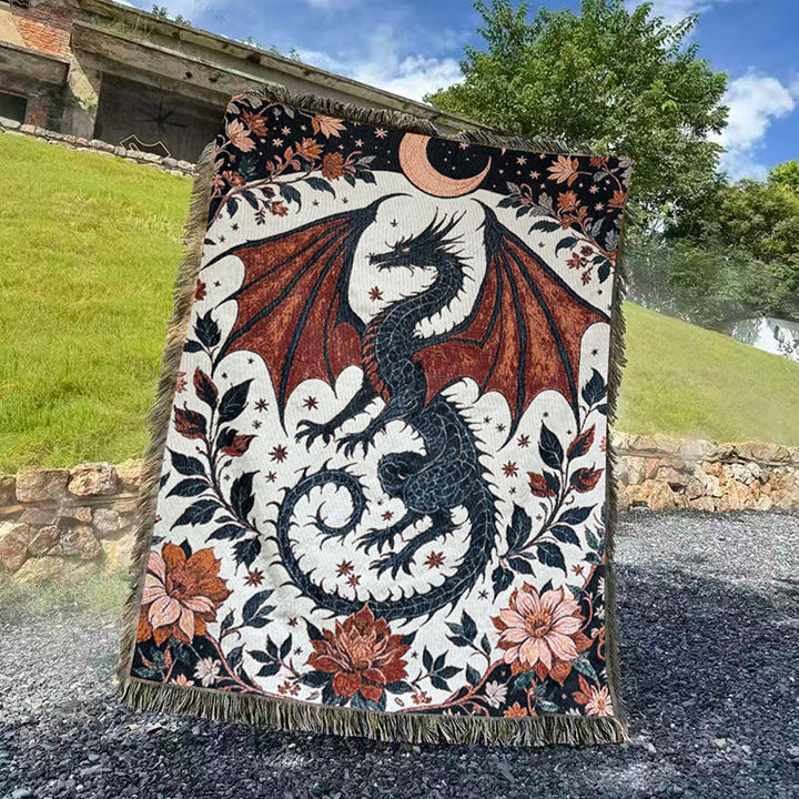 Bohemian Dragon Wandbehang Wurfdecke