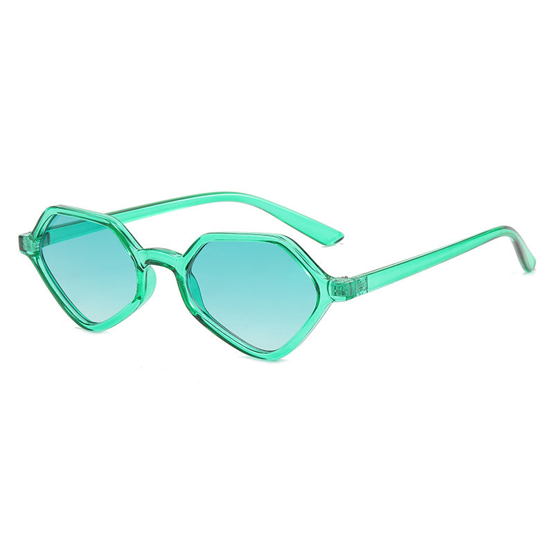 Damen Geometrische Design-Sonnenbrille mit verspiegelten Gläsern Karnz