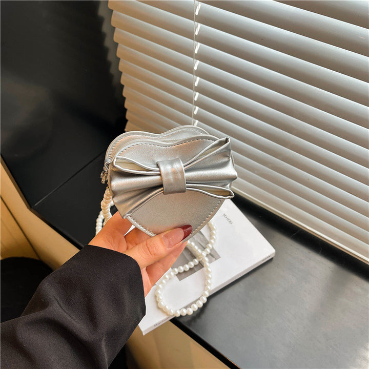 WoHerzförmige Schleifen-Clutch Tasche Karnz