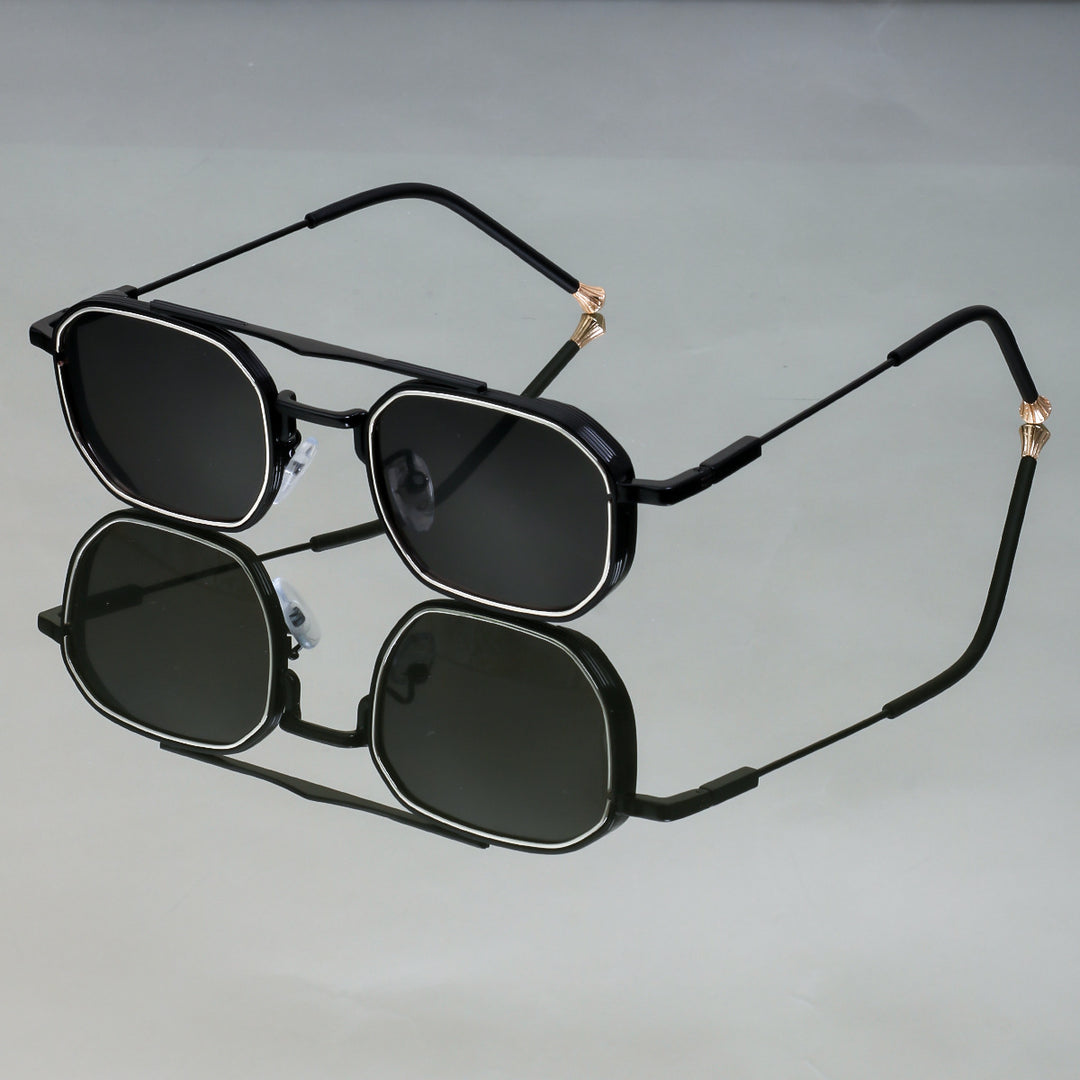 Damen Designer Sonnenbrille mit elegantem metallischen Rahmen Karnz