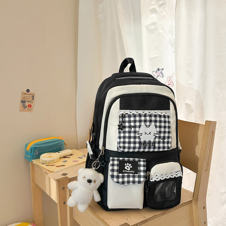 Stylische Multifunktions-Rucksack mit süßen Akzenten Karnz