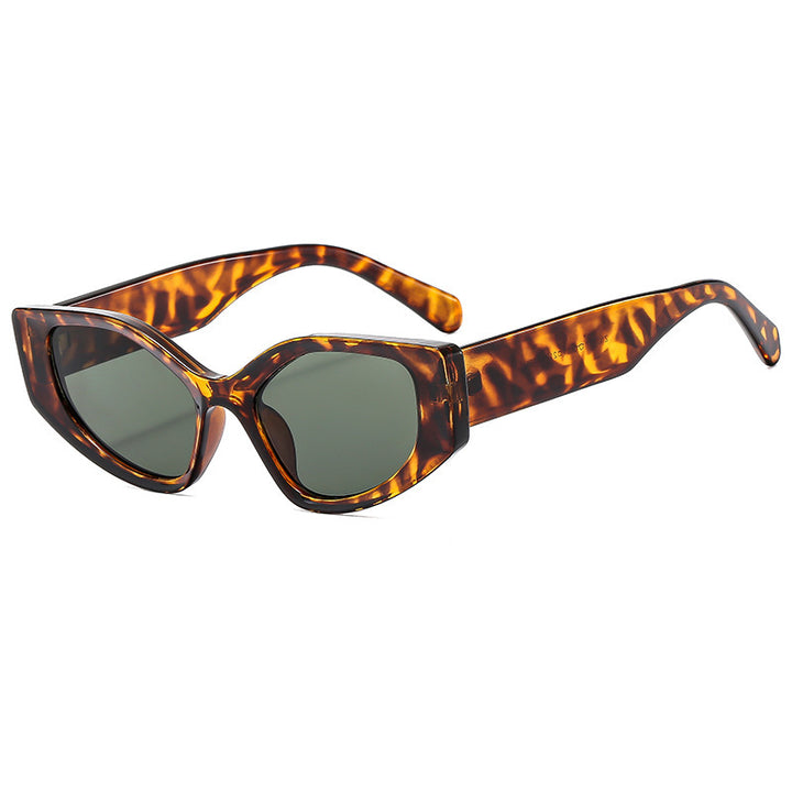 Damen Modische Katzenaugen-Sonnenbrille mit breitem Rahmen Karnz