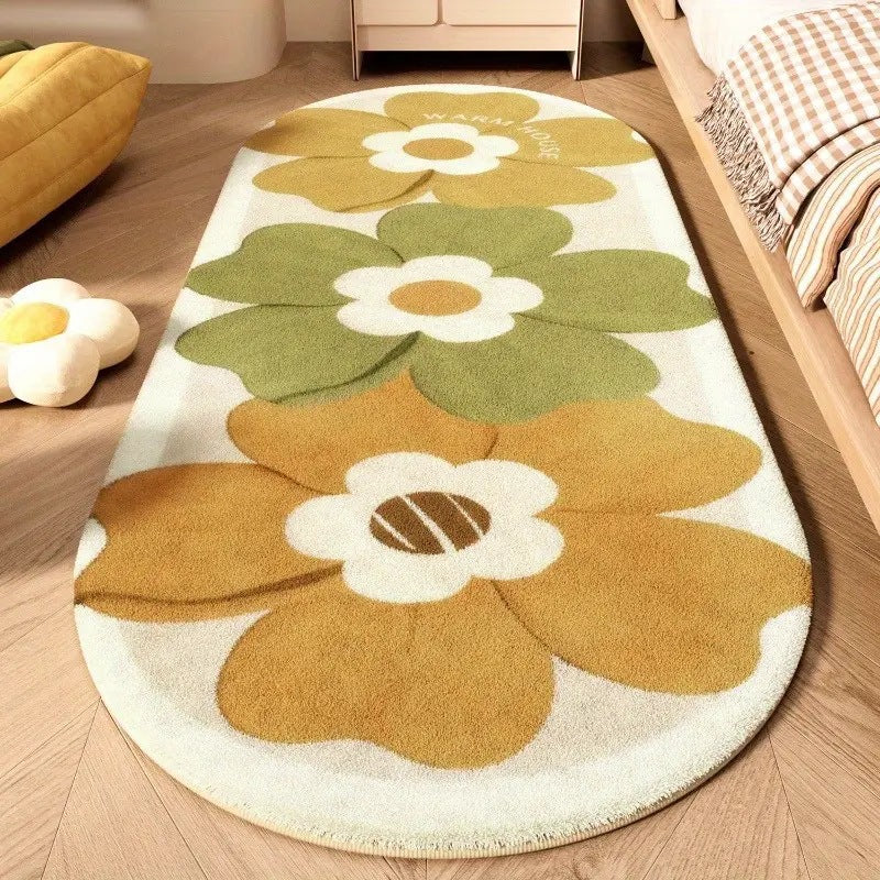Blumenmuster Komfort Teppich