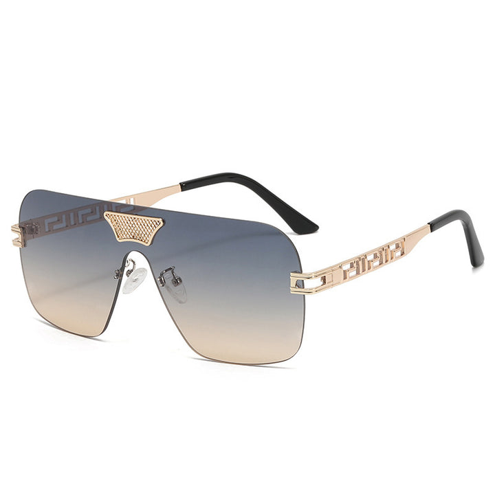 Damen modische Sonnenbrille im futuristischen Stil mit herausragendem Rahmen Karnz