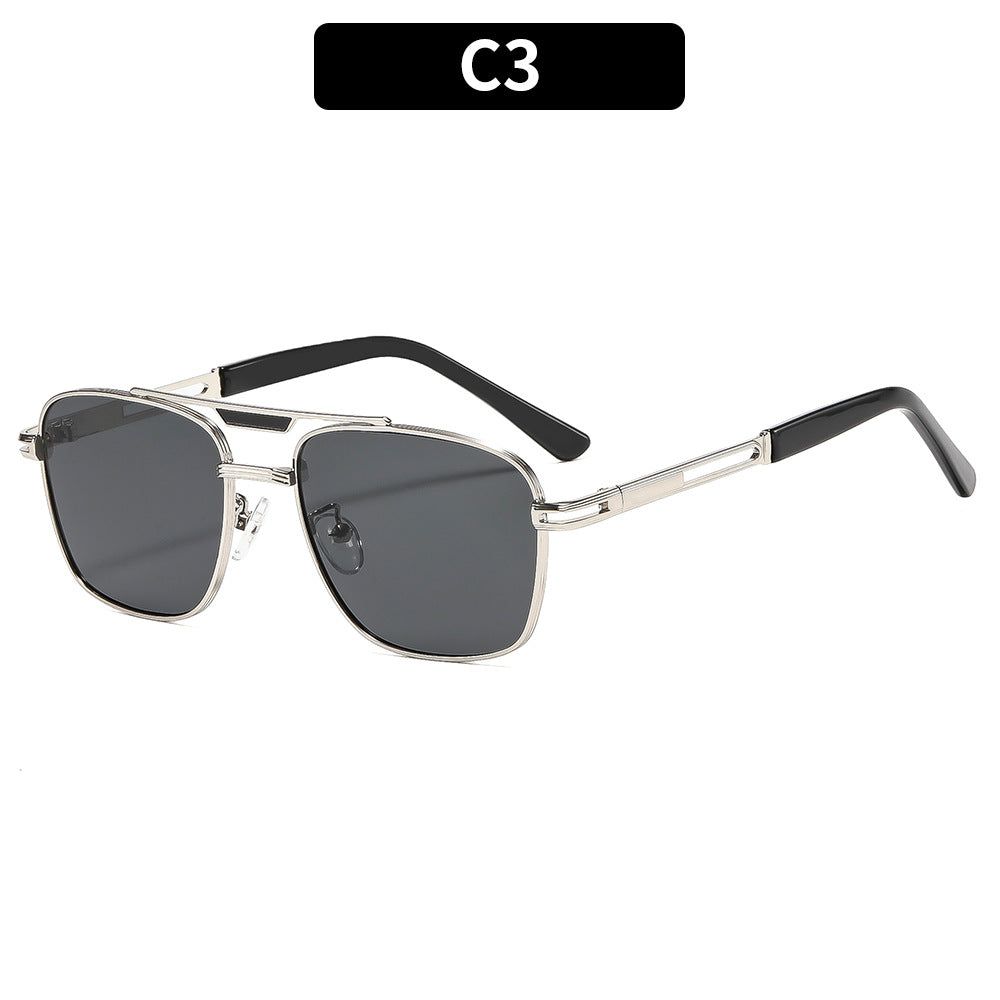 Elegante geometrische quadratische Rahmen-Sonnenbrille