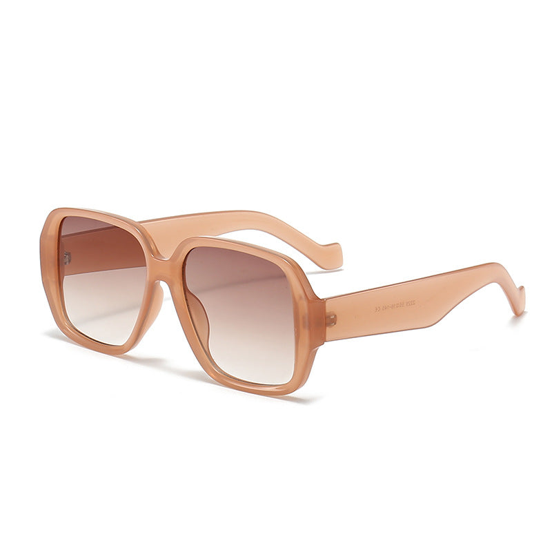 Damen Geometrische Sonnenbrille mit breitem Rahmen Karnz