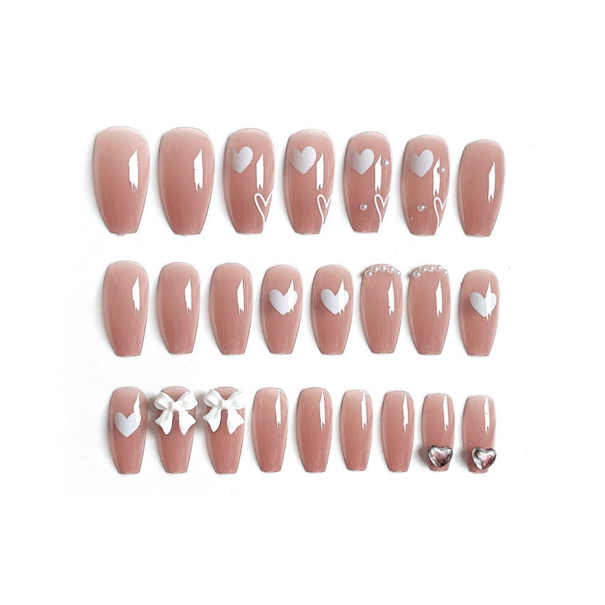 Dekorative Lange Stiletto Press-On Nagelkunst