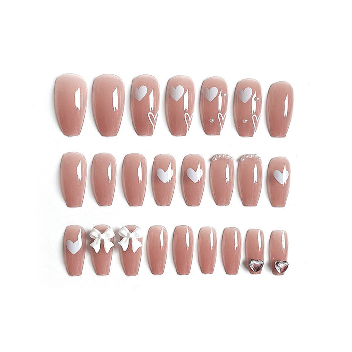 Dekorative Lange Stiletto Press-On Nagelkunst