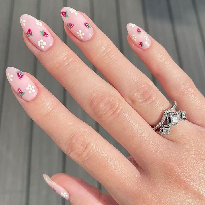 Floral Accent Press-On Nagelspitzen