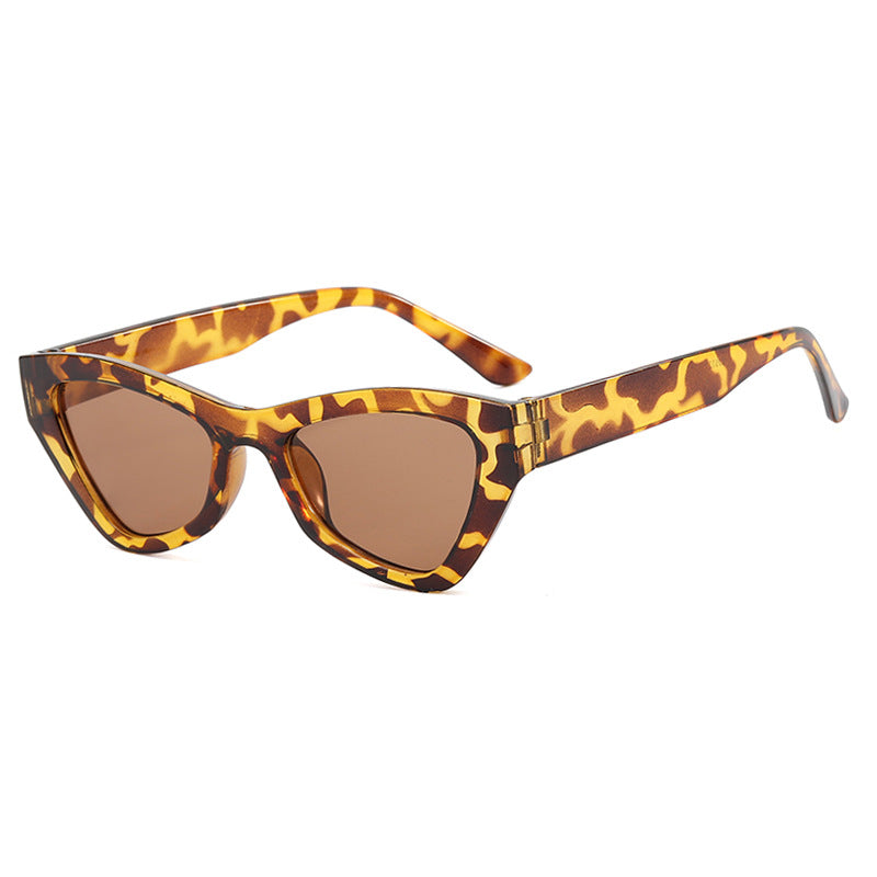 Damen modische Cat-Eye Sonnenbrille mit transparentem Rahmen Karnz